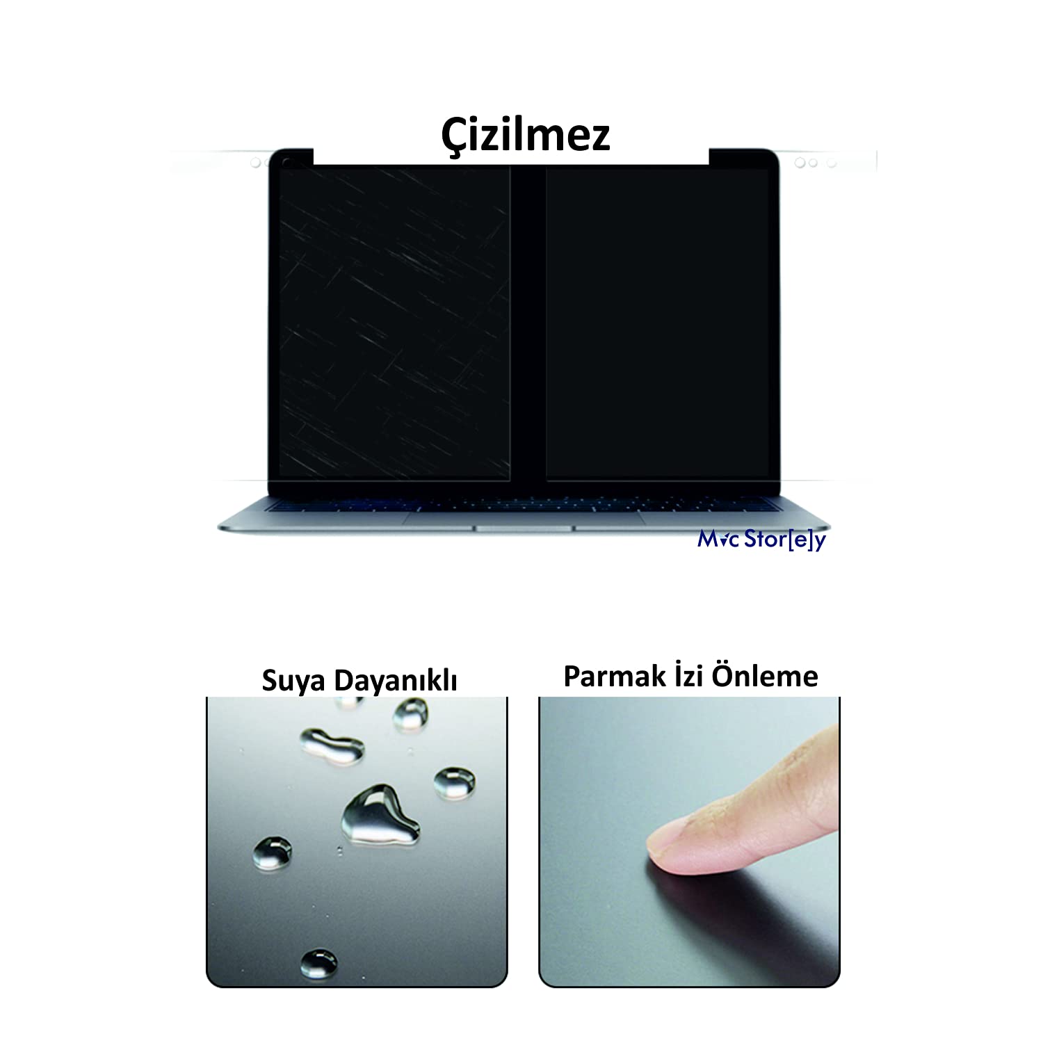 McStorey MacBook Pro Retina 13.3 A1425 A1502 Parlak Ekran Koruyucu Anti Scratch HD Şeffaf PET Film Çizilmeye Dayanıklı Kabarcıksız Kolay Uygulama Şeffaf