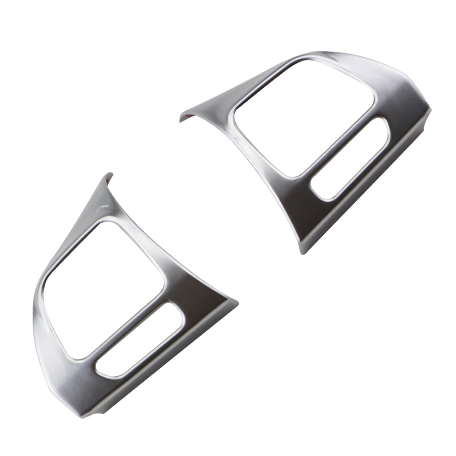 Interior Trim For VW For Golf MK6 For Passat B7 CC For EOS For Tiguan For Jetta For Touran 2pieces Steering Wheel Panel Sticker Trim Cover Car Interior(Silver)