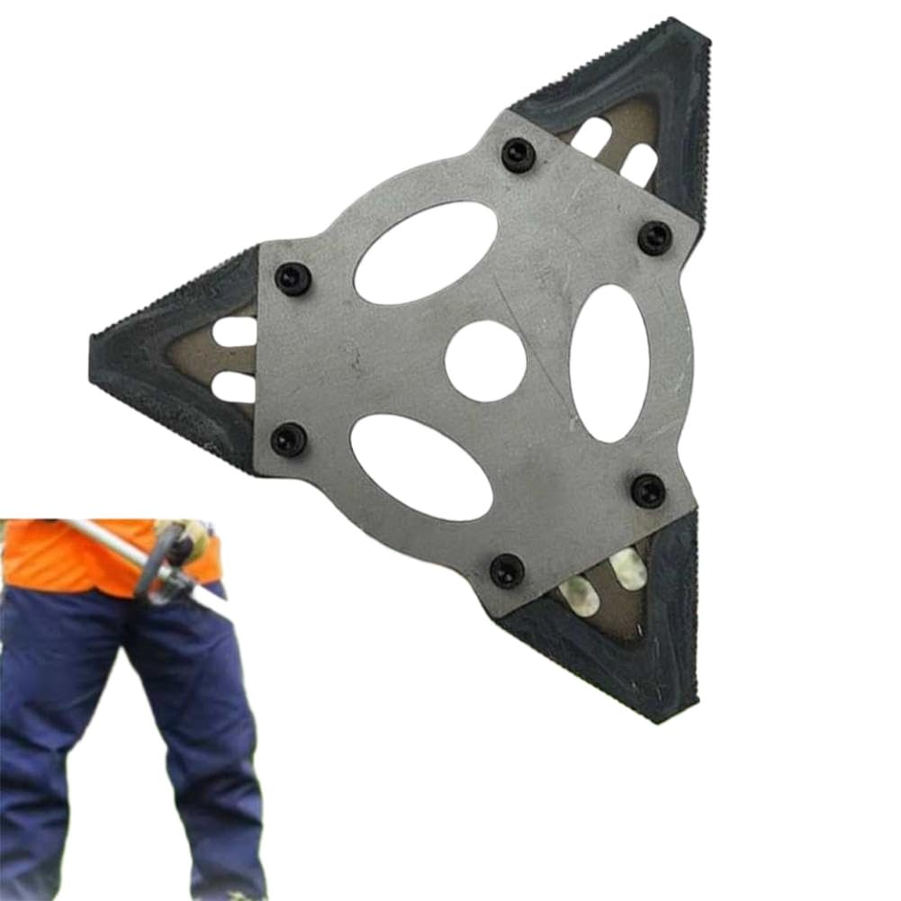 Cortacésped dentado Triangular de Acero al Carbono de 3 Dientes para cortacésped de Carrete Manual