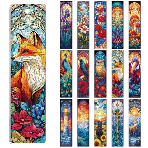 Marque-page verre couleur Peacoblue, transfert UV DTF 30 pcs