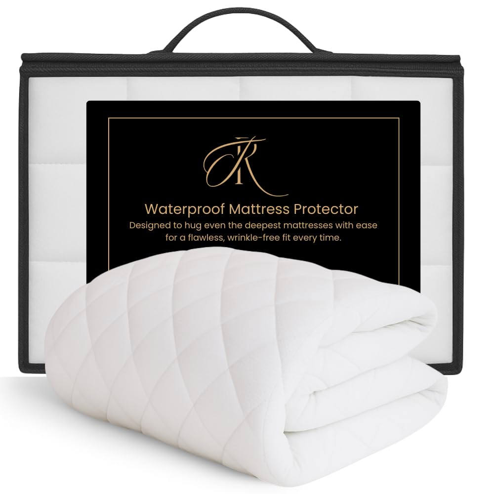 The Royce Quilted Waterproof Mattress Protector | Premium Mattress Protector | Waterproof ...