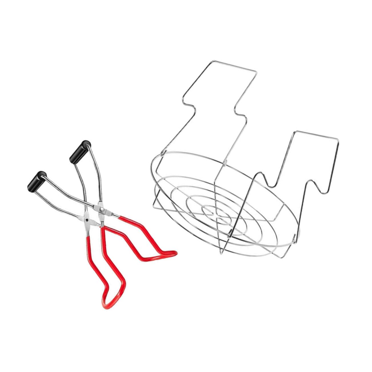 e Scaffale la Conservazione delle Conserve Design Portatile in Acciaio Inossidabile Rosso Accessori Cucina Set 2 Pezzi Pinza per Conserve Manico per Preparazione Marmellate