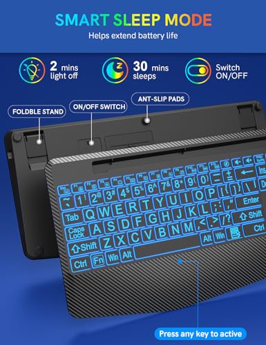 Trueque Wireless Keyboard With 7 Colored Backlits thumb #7