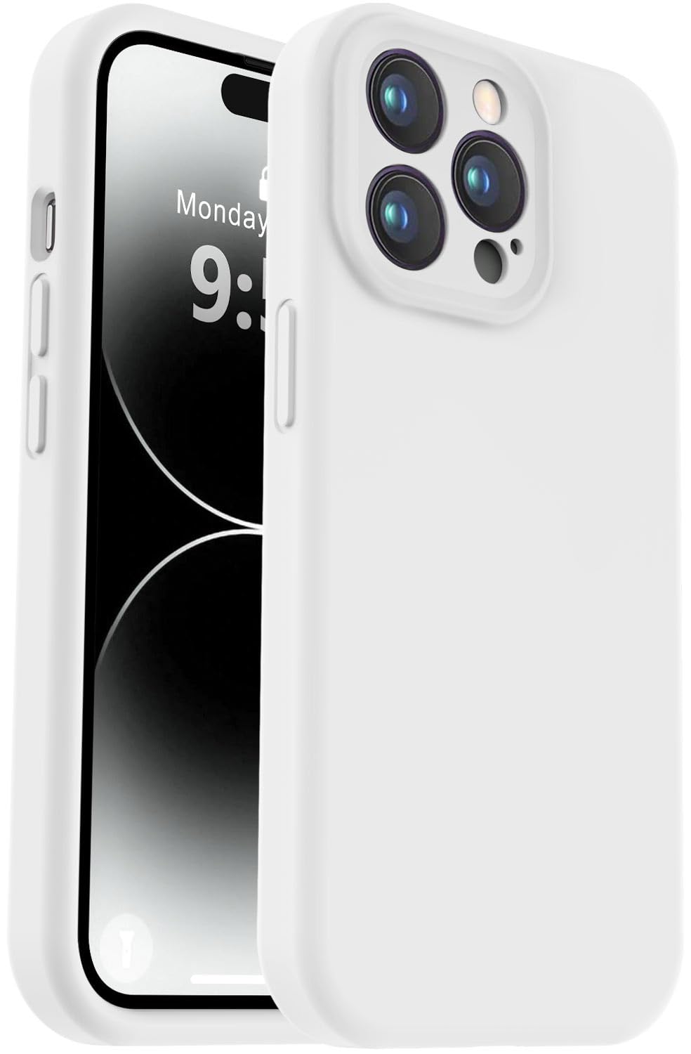 Vooii Compatible with iPhone 14 Pro Case, Liquid Silicone Upgrade [Camera Protection] [Soft Anti-Scratch Microfiber Lining] Shockproof Phone Case for