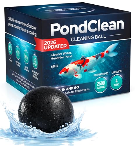 Natural Pond Care Ball Easy Drop-in Maintenance for Outdoor Ponds and Water Features Suitable for Fish & Plants Up to 2500 Gallons 4 Week Use