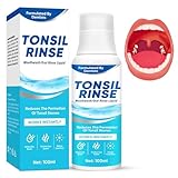 HIPFATE Tonsil Stone Remover, Natural Mouthwash Oral Rinse Liquid to Soothe Tonsils and Bad Breath Treatment, No-Paraben and Alcohol-Free Breath Freshens Tonsil Stone Mouthwash