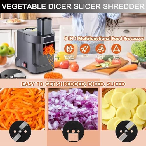 Cortadora eléctrica 3 en 1 para vegetales 100W miniatura 2