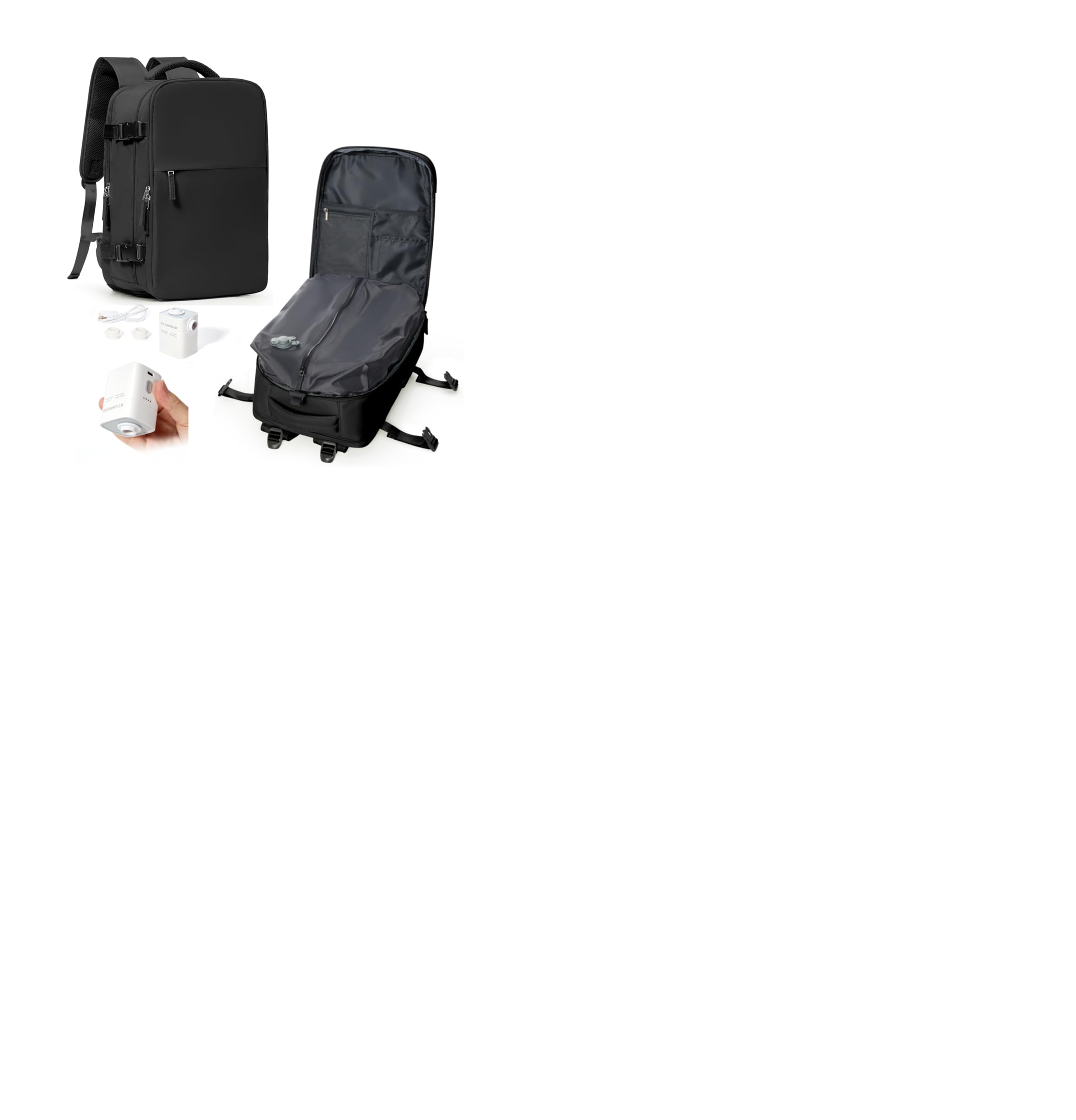 Vacuüm Rugzak 35L - Compacte Handbagage Reistas met Vakuümsysteem