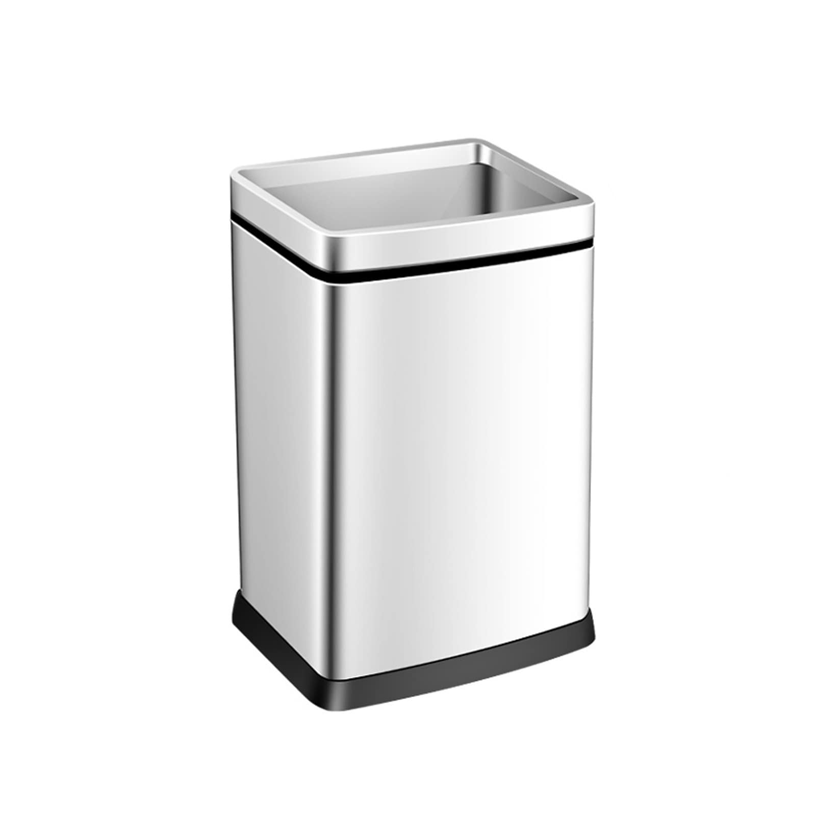 Sdydsge One Color Bin， 12L/15L/18L/25 Kitchen Bathroom Toilet Stainless Steel Garbage Cans Homecovered Large Liviroom Simple Office Waste Paper Basket/Color/White