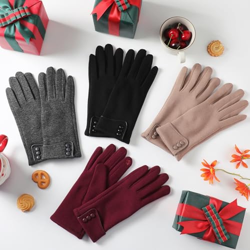 Clothirily Winter Gloves for Women, 3 Pairs Touchscreen Winter Gloves Women - image 6