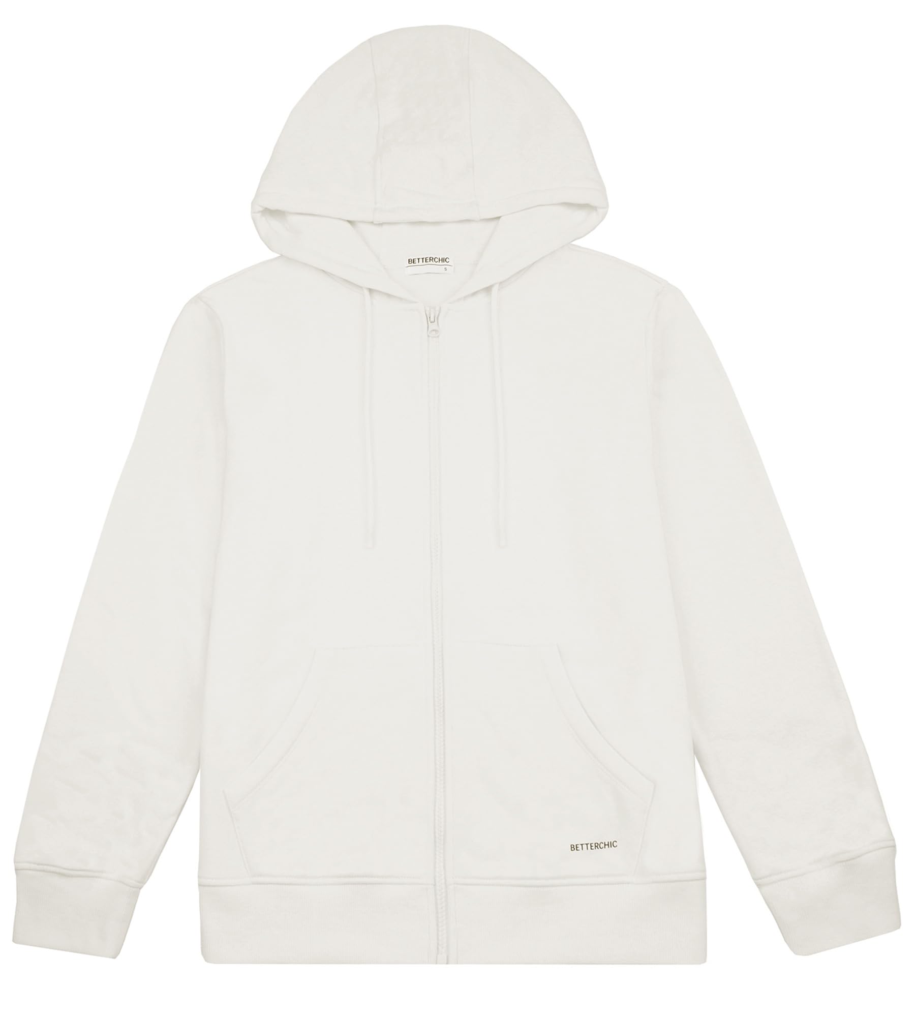 BETTERCHIC Męska sportowa bluza z kapturem na całej długości z kapturem kurtka polarowa płaszcz długi rękaw ściągana bluza S-3XL, biały, 3XL