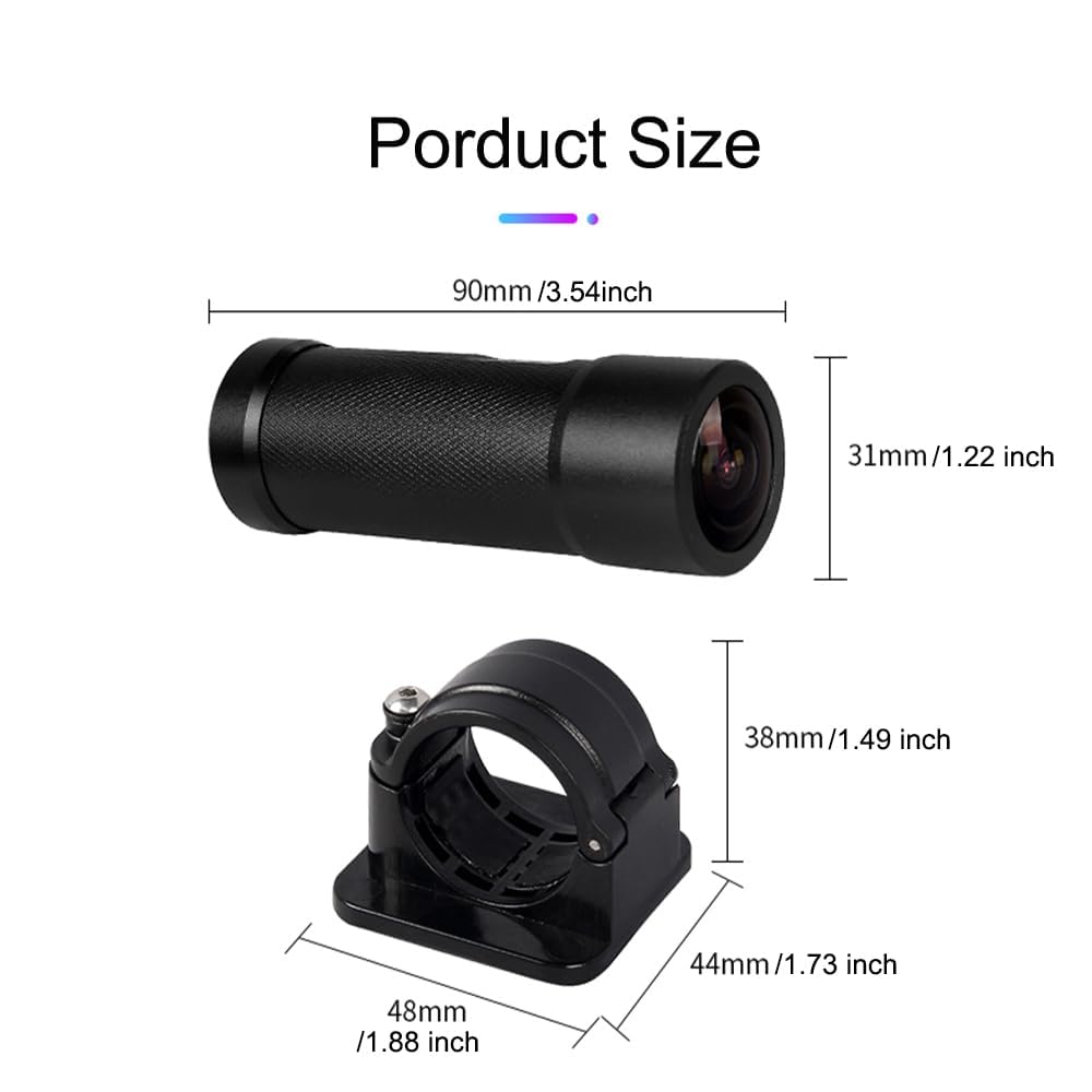 Telecamera portatile WiFi VSYSTO per casco da bici e moto, accensione/spegnimento automatico, lente HD 1080P grandangolare da 150° con visione notturna, action camera, sensore G, registrazione in loop