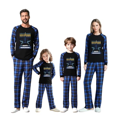 Hanukkah Pajamas for Family Hanukkah Family Pjs Matching Sets With Pocket - Main Image