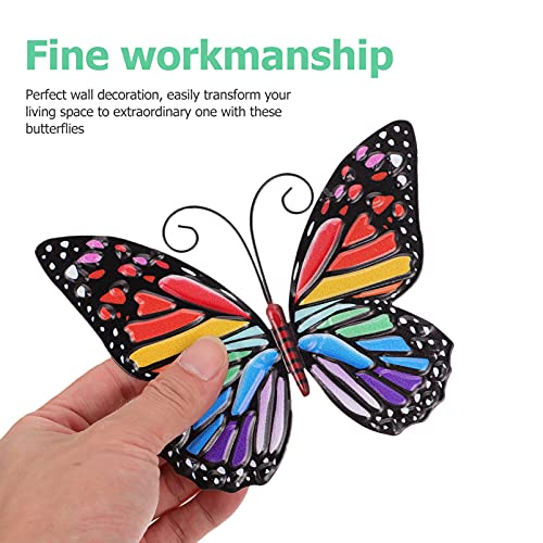 Generic Metal Butterflies Wall Art Inspirational Sculpture 3D Insect Statue Figurine Hanging Ornament For Indoor Outdoor Home Office Decor #TOP2
