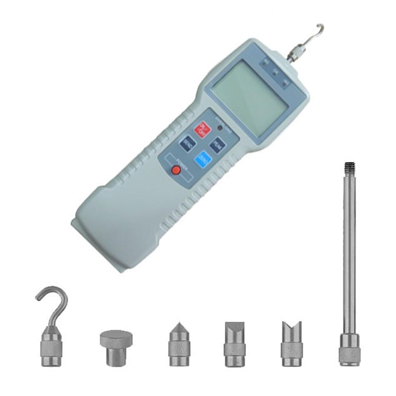 Medidor de Fuerza Digital, con Unidades N/LB/Kg, Pantalla LCD retroiluminada, Recargable, for Pruebas destructivas de Carga de tensión y compresión(300N)