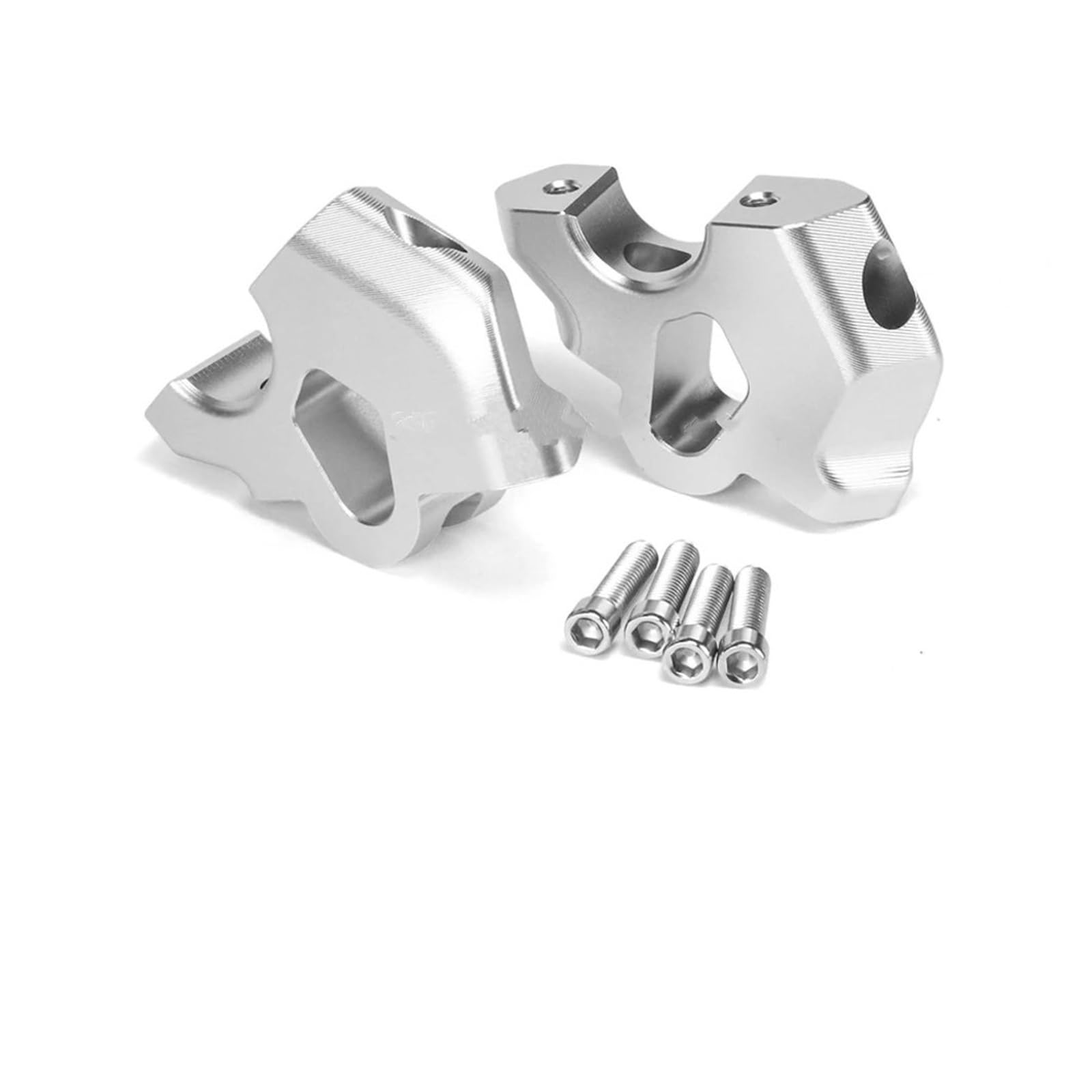 Elevador Manillar Para B&MW R 1300 GS R1300GS 2024 - Motocicleta Manillar Riser, Abrazadera Extender Adaptador (Silver)