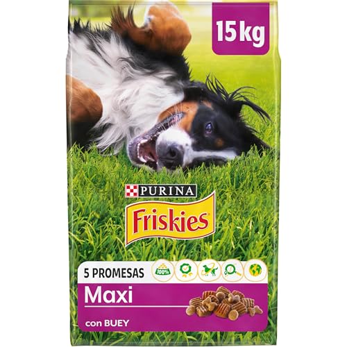 Purina Friskies Vitafit Active Pienso para Perro Grande Adulto Activo Maxi con Buey, saco de 15kg