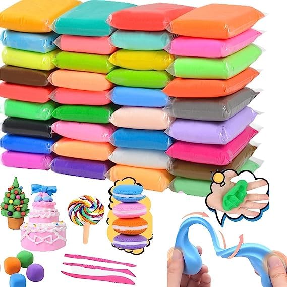 AS Toys Clay for Kids | 12 Colors | 24 Pcs DIY Modelling Set.