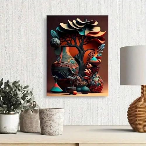 Affiche abstraite d'art africain toile déco murale peinture moderne salon 30x45cm