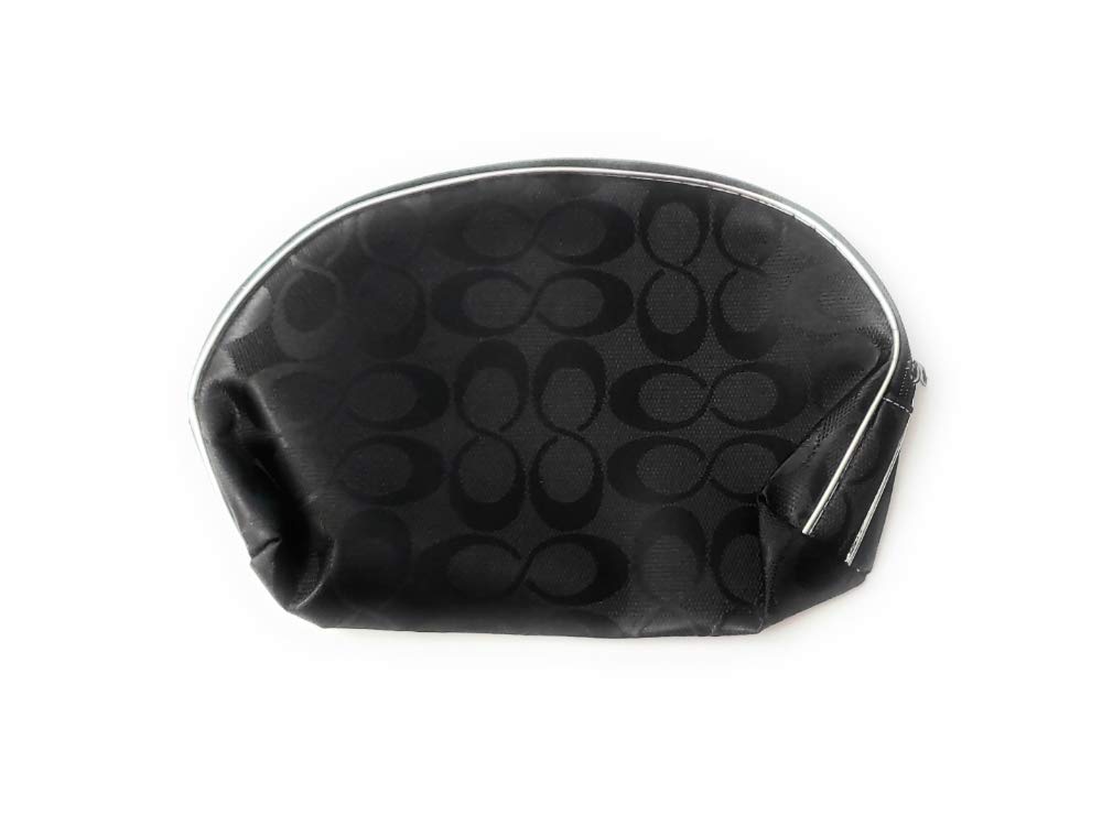 5" X 8" Infinity Pattern Large Zipper Cosmetic All Purpose Bag (Black)