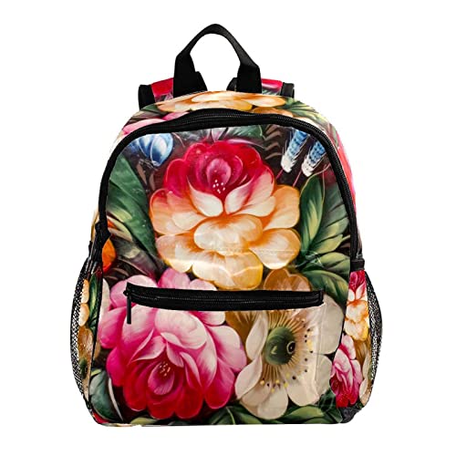 Sac à dos pour garçons et filles abstrait vert lune et lac de 30,5 cm pour école maternelle