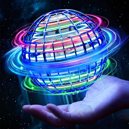 Alyssa Bola Voladora Magica, Juguetes Spinner Volador Mini Drone Flying Ball, RGB LED Fly Orb...