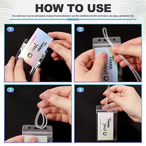 Ira Pollitt 50 Pieces Clear Plastic Luggage Identification Tags ID Identifier Labels and 50 Pieces Plastic Luggage Loops Travel Straps for Business Travel Supplies (11.5 x 6.5 cm)4