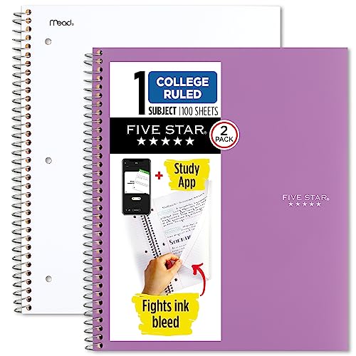 Cahier à spirale Five Star : numérisez vos 200 feuilles de cours pour réviser partout