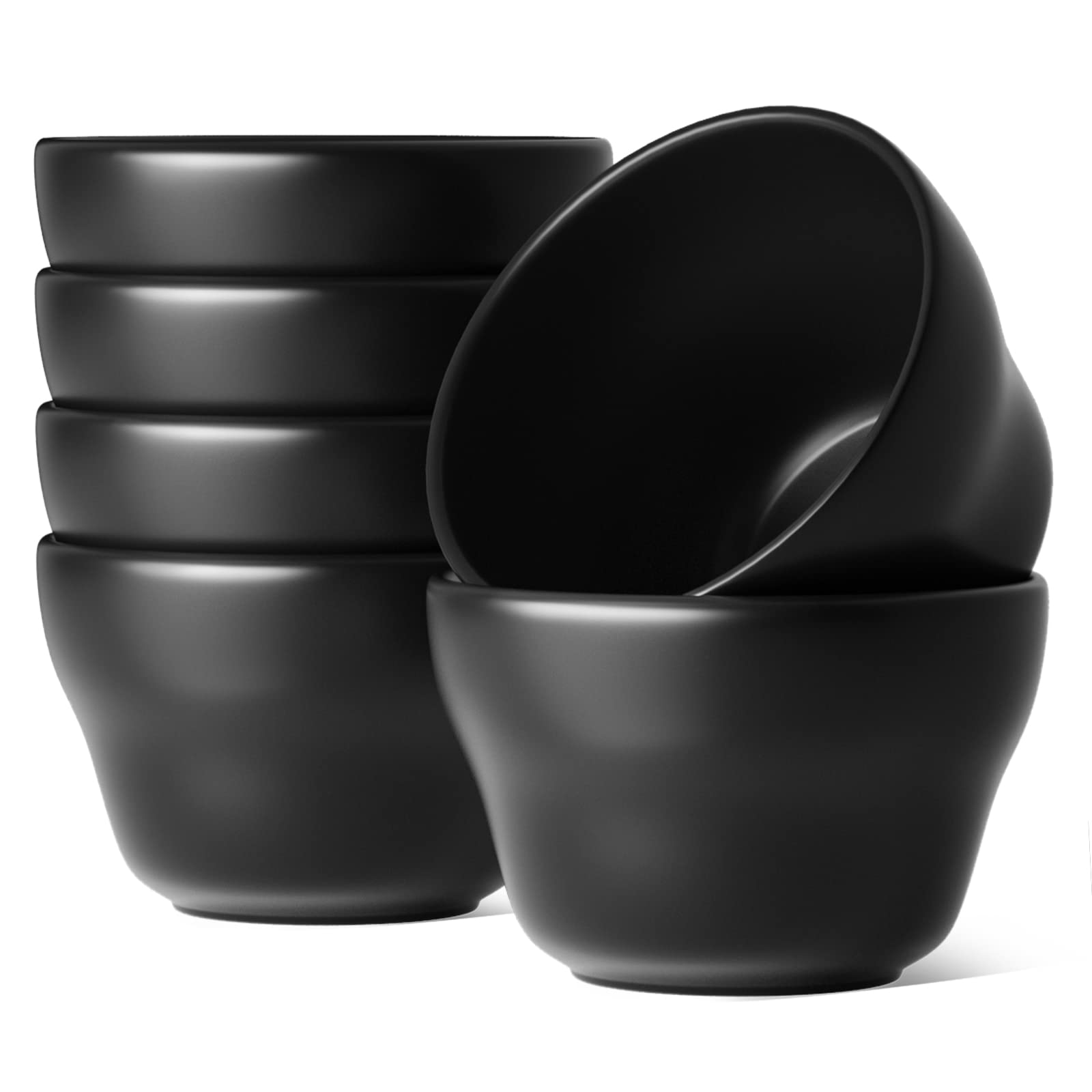LE TAUCI Small Dessert Bowls Maze Black