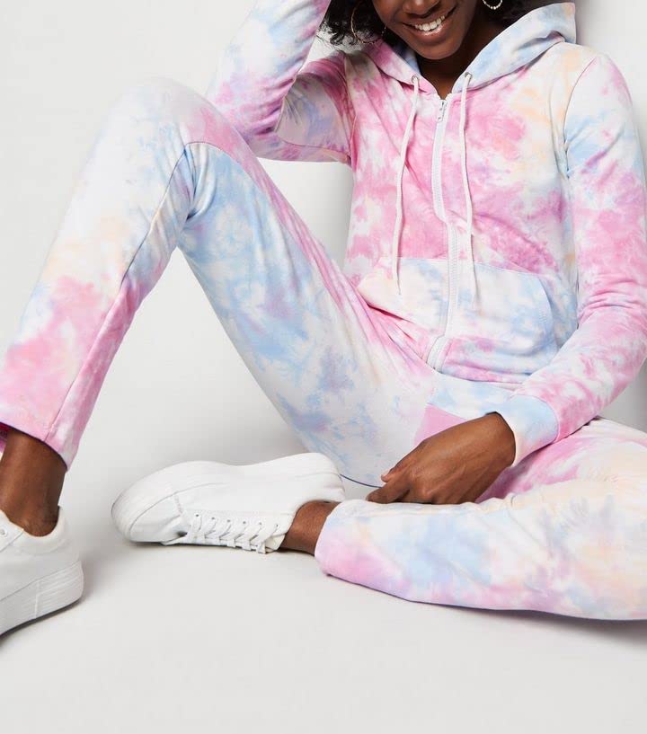 Image of Women's Tie-Dye Joggers Strechable Pants Treggings | Slim Fit Casual Joggers for Women|Straight Relaxed Fit Trousers|Gym Capri Pants for Women Running Track