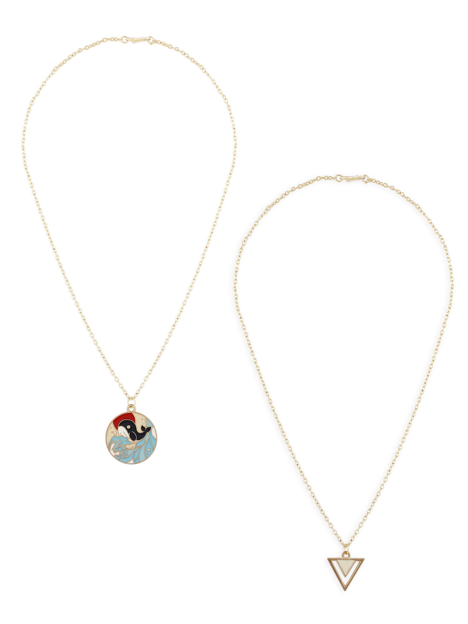 See full amazon price history chart for ZAVERI PEARLS Set Of 2 Multi For Women-Colour Enamelled Dolphin & Triangular Pendant & Chain For Women-ZPFK16833 ZAVERI PEARLS Set Of 2 Multi For Women-Colour Enamelled Dolphin & Triangular Pendant & Chain For Women-ZPFK16833 (B0CMHHWW9V) Amazon Price History, Amazon Price Tracker