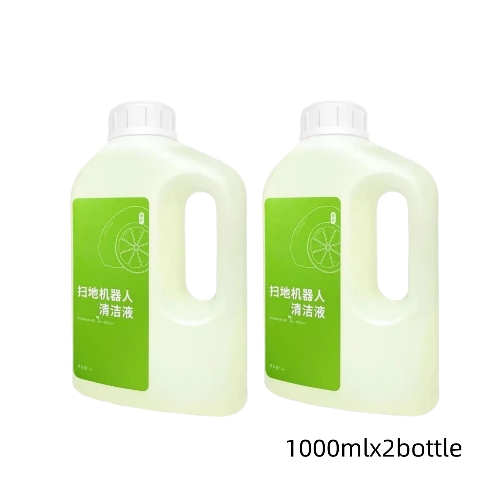 Solución limpiadora de suelos de 1 l, compatible con ECOVACS X1/ T10/ T20/ N9+, detergente multisuperficie(2 bottle)