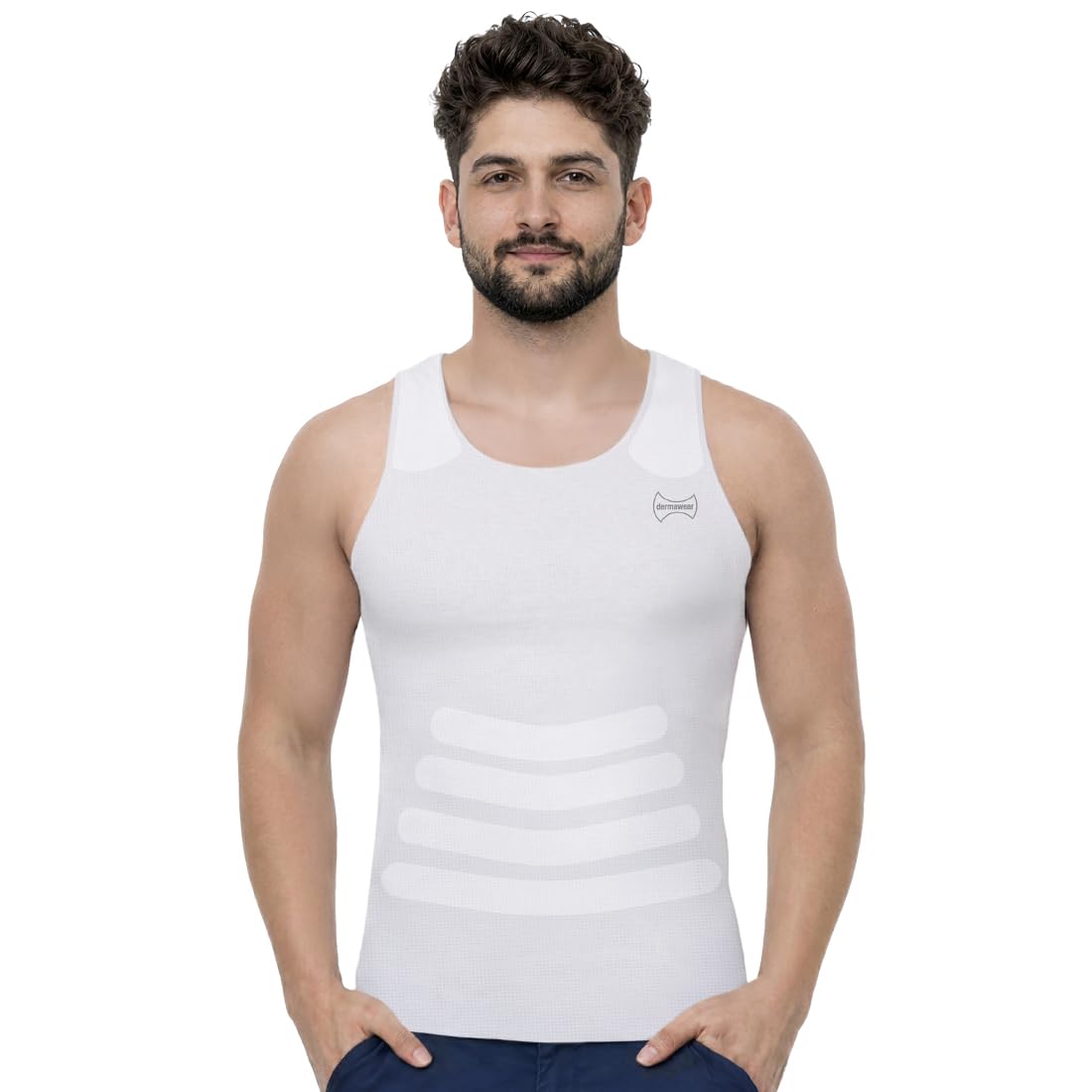 dermawear Men Breezeology Zenrik Chest and Abdomen Shapewear Vest-picture-11