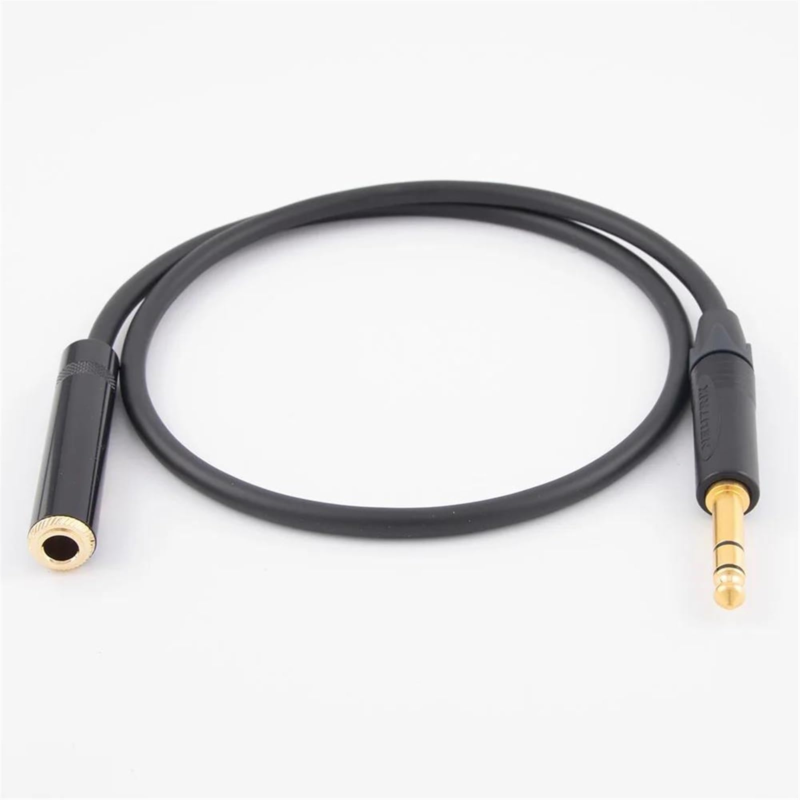 Cables para instrumentos Cable De Extensión De Estéreo Macho A Hembra De 6,35 Mm Cable De Extensión TRS Para Guitarra Y Amplificador Cable De MF(1M)