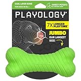 Playology Dog Toys | Dual Layer Bone Durable Chew Toy Bone for Dogs | Jumbo Sweet Potato Scented Toy - Easy to Clean and Made from Non Toxic Materials