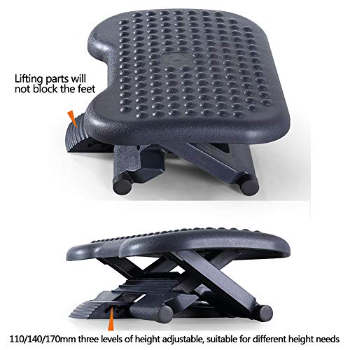 Repose-pied de bureau ergonomique réglable pour soulager la fatigue et corriger l'assise - 5
