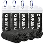 Sukeen [4 Pack] Cooling Towel (40"x12"), Ice Towel, Soft Breathable Chilly Towel, Microfiber Towel for Yoga, Sport, Running, Gym, Workout,Camping, Fitness, Workout & More Activities
