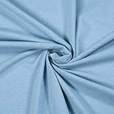 FabricLA Cotton Spandex Jersey Fabric by The Yard - 10 oz 4-Way Stretch Spandex & Cotton Fabric, 60' Wide &ndash; Perfect for Skirts, Tops, T-Shirts | Dusty Blue | Sold in 1 Yard