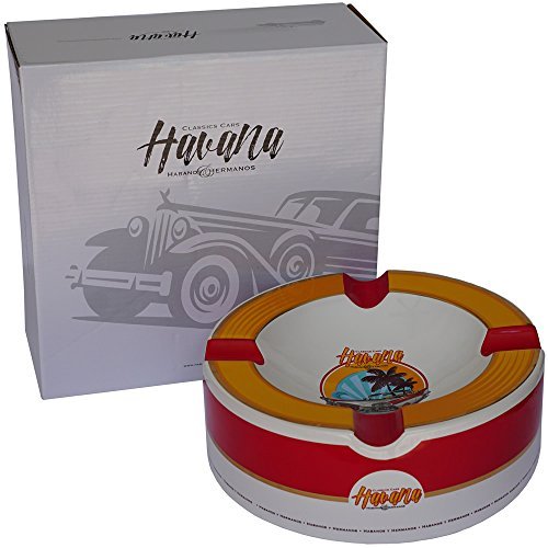 H&H Old Havana Cars Cigar Ashtray (Old Mustard) - 9" Diameter