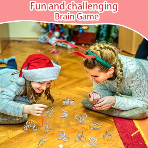 Calendrier de L'avent 2023, 24 Pièces Compte à Rebours de Noël, Casse-Tête Calendrier, Métal Puzzle, Cadeau Noel, Calendrier de L'avent Casse Tete, Surprise Calendrier du Compte à Rebours de Noël – Image 6