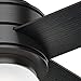 Hunter Fan Company, Hepburn Matte Black Ceiling Fan with LED Light Kit and Wall Control, Ceiling Fans with Lights 52 inch, 59321