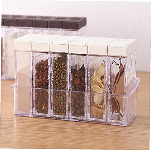 Spice Shaker Box, 6 Pack Salt & Pepper Spice Shaker Box, Camping Kruiden Doos voor Opslag Keuken Creating White Home… - Image 6