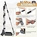 Heeyoo Dog Pooper Scooper, Dog Poop Tray and Rake Set, Pet Waste Removal Scoop with Long Adjustable Sectional Stainless Handles