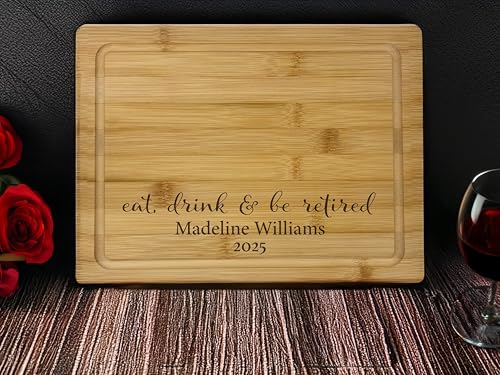 Tabla de cortar rectangular de madera personalizada miniatura 7
