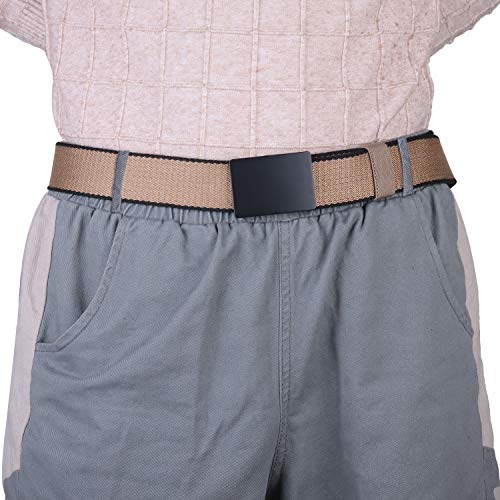 Sportmusies Adjustable Canvas Web Belt for Men Golf Belts With Black Flip-Top Military Buckle4