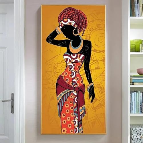 Peinture art africain femme noire pour une ambiance chaleureuse