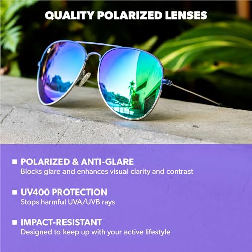 Image of Knockaround Polarized Aviator Sunglasses for Men & Women - UV Protection