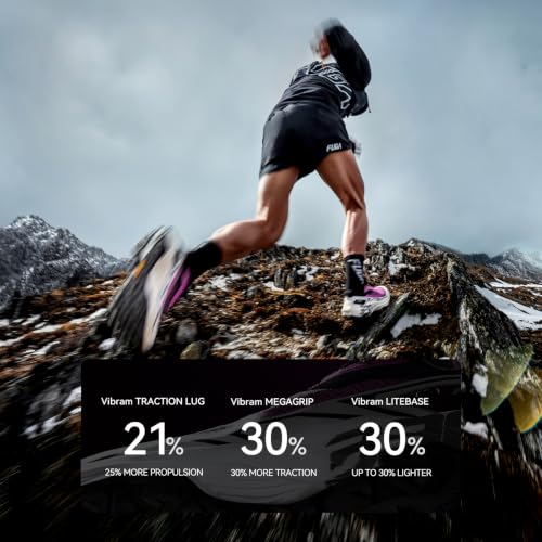 Image of Fuga EX330 Men's Trail Running Shoes, Comfortable Ultra-Long Distance Trail Running Shoes with High-Rebound and Cushion, Lightweight Breathable Non Slip Mountain Trail Shoes for Diverse Terrain