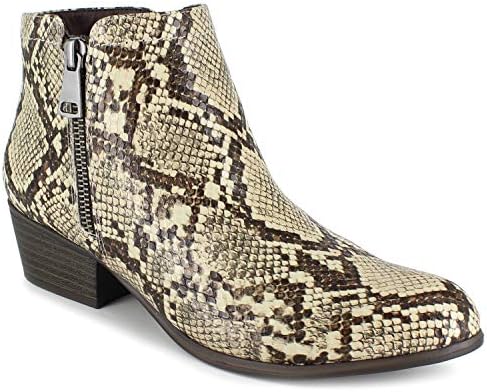 UNIONBAY Women's Tabby Ankle Boot, Natural Snake, 7.5