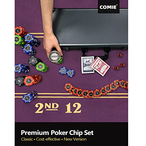 Comie Clay Poker Chips,400PCS 14 Gram Chip Set with Deluxe Travel Case, Numbered Chips,Poker for Texas Holdem Blackjack Gambling… by Comie - Image 6